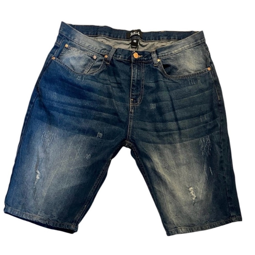 Refuel Men’s Slightly Distressed Denim Fashion Shorts